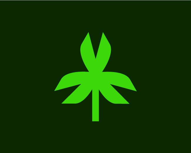Minimal palm tree logo for sale