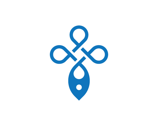 modern knot fish logo