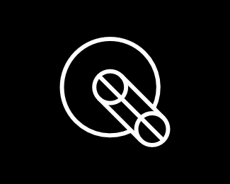 Line Q Letter Logo