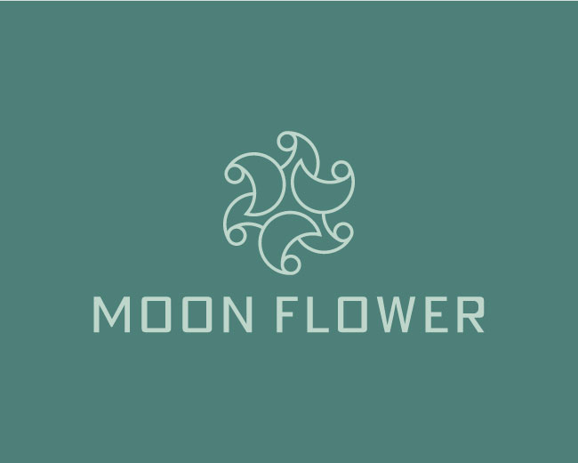 Moon Flower Logo for sale
