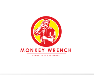 Monkey Wrench Plumbers Logo