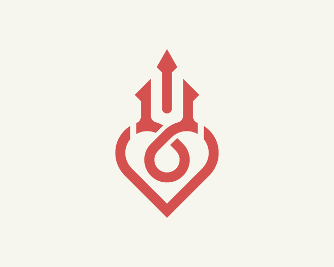 Trident Heart Logo