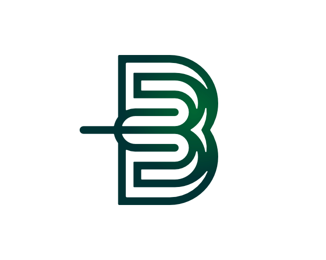 Letter B Fork Logo