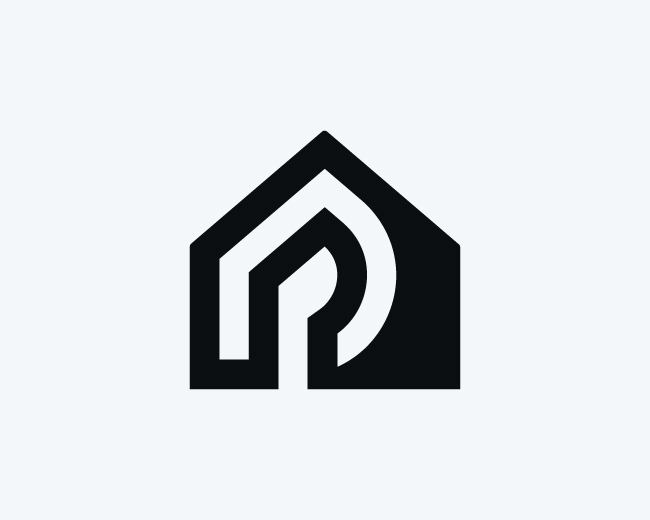 Letter R House Logo