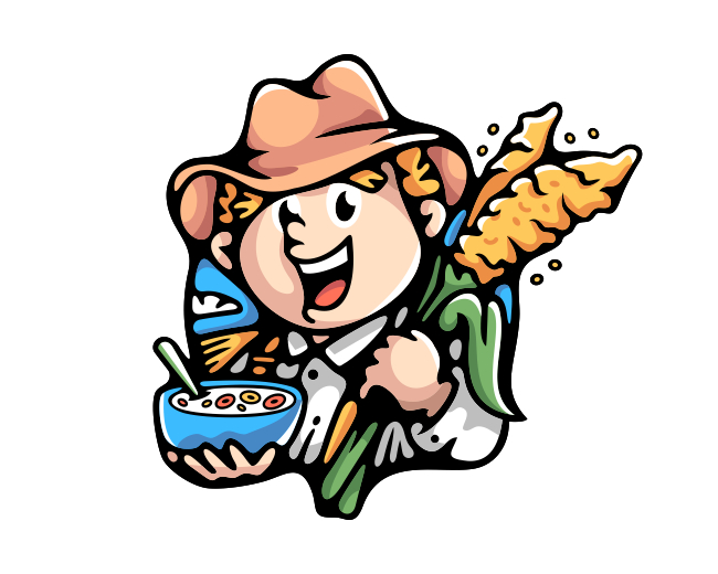 Sorghum Cereal Farmer Logo