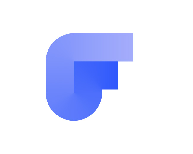 Gradient F Monogram Logo/ F Letter Logo