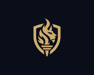 Guardian Lion Torch Logo
