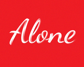 Alone - Typography logo