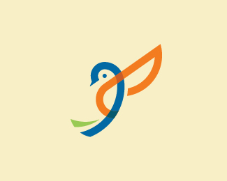 Bird logo using Golden Ratio