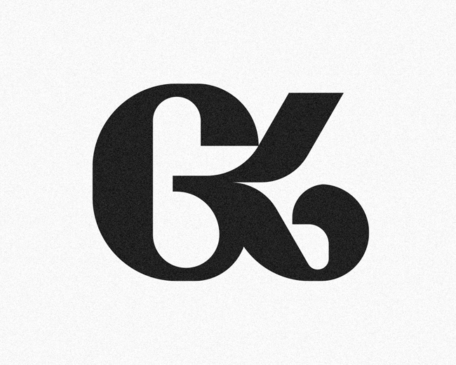 Lettering GK KG monogram typography logomark desig
